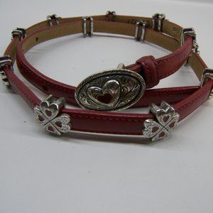 Tony Lama C503257 Enamel Heart Red Leather Belt$78